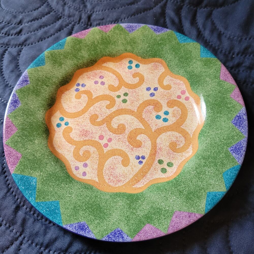 Sango‎ Candy Mountain Salad Plate Sue Zipkin Potpourri Whimsy Boho Vintage